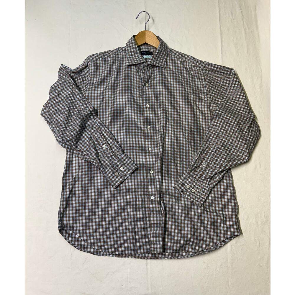 Peter Millar Collection Mens Button-Down Shirt Size large plaid 100% cotton - Picture 2 of 8